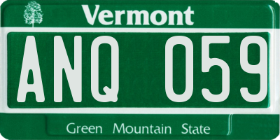 VT license plate ANQ059