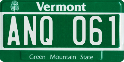VT license plate ANQ061