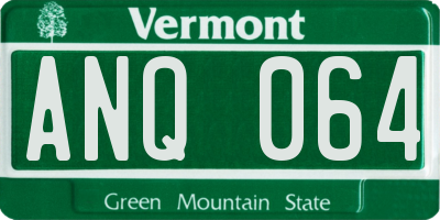 VT license plate ANQ064