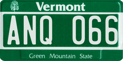 VT license plate ANQ066