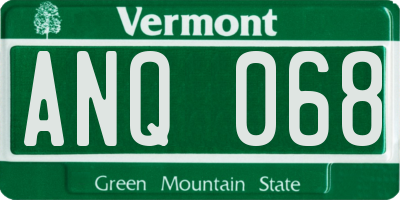 VT license plate ANQ068