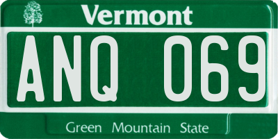 VT license plate ANQ069