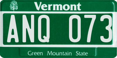 VT license plate ANQ073