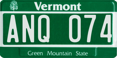 VT license plate ANQ074