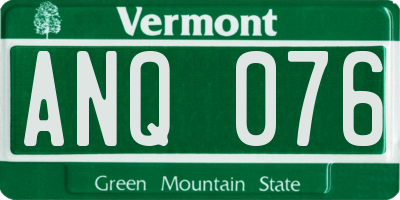 VT license plate ANQ076