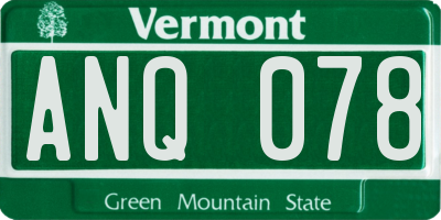 VT license plate ANQ078