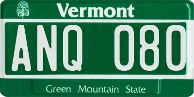 VT license plate ANQ080