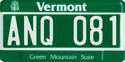 VT license plate ANQ081