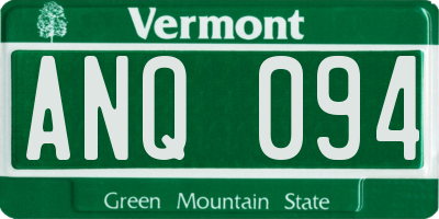 VT license plate ANQ094