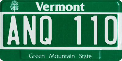 VT license plate ANQ110