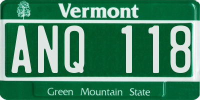 VT license plate ANQ118