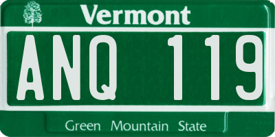 VT license plate ANQ119