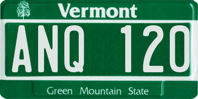 VT license plate ANQ120