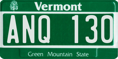 VT license plate ANQ130