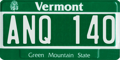 VT license plate ANQ140
