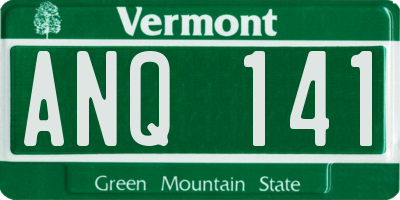 VT license plate ANQ141