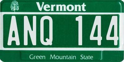 VT license plate ANQ144