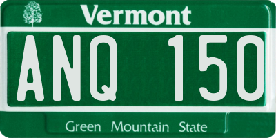 VT license plate ANQ150