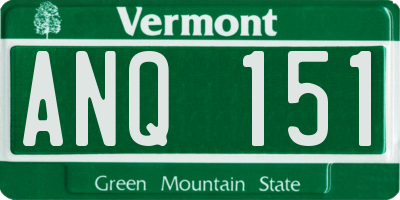 VT license plate ANQ151