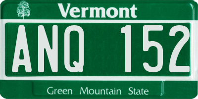 VT license plate ANQ152