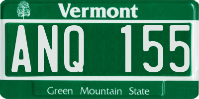 VT license plate ANQ155