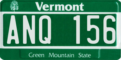VT license plate ANQ156