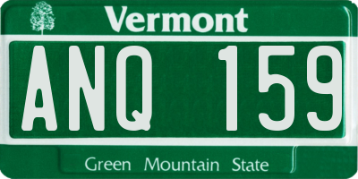 VT license plate ANQ159