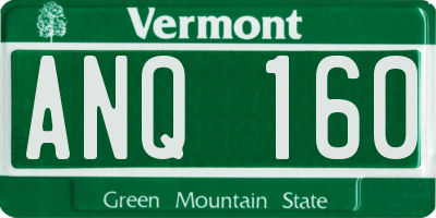 VT license plate ANQ160