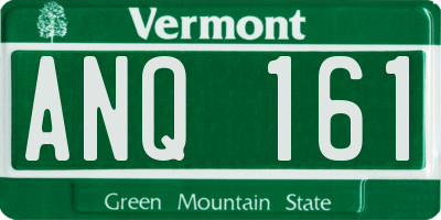 VT license plate ANQ161