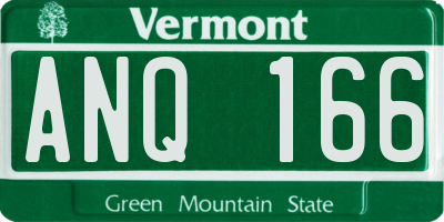 VT license plate ANQ166
