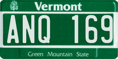 VT license plate ANQ169