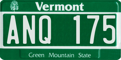 VT license plate ANQ175