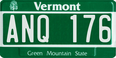 VT license plate ANQ176