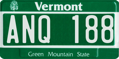 VT license plate ANQ188