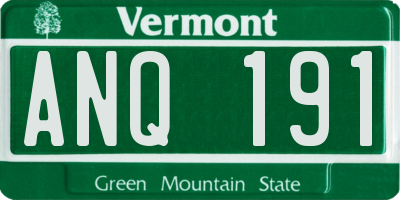 VT license plate ANQ191