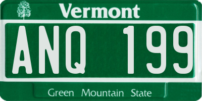 VT license plate ANQ199