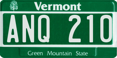 VT license plate ANQ210