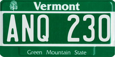 VT license plate ANQ230