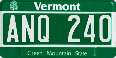 VT license plate ANQ240