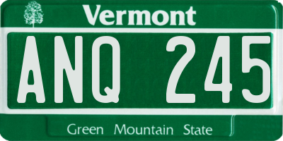 VT license plate ANQ245