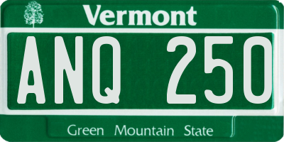 VT license plate ANQ250