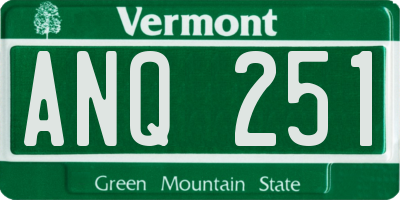 VT license plate ANQ251
