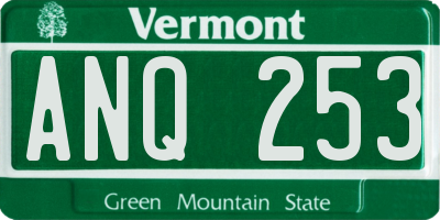 VT license plate ANQ253