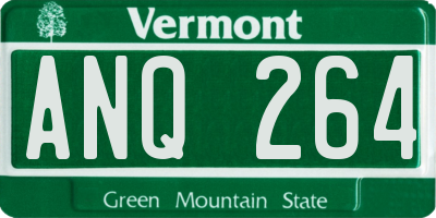 VT license plate ANQ264
