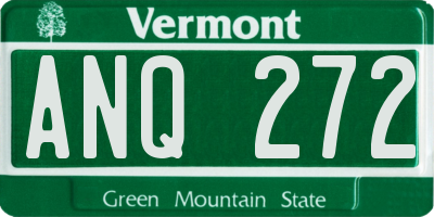 VT license plate ANQ272