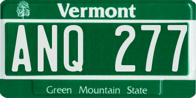 VT license plate ANQ277