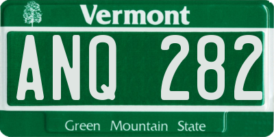 VT license plate ANQ282