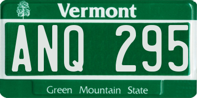 VT license plate ANQ295