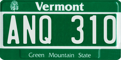 VT license plate ANQ310