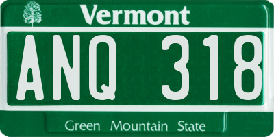 VT license plate ANQ318